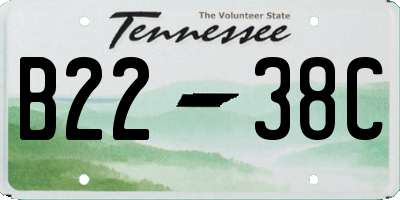TN license plate B2238C