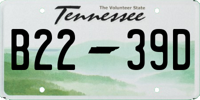 TN license plate B2239D