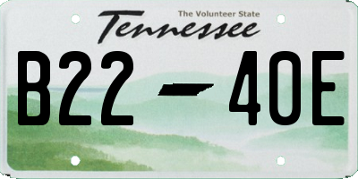 TN license plate B2240E