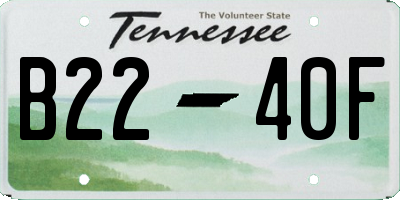 TN license plate B2240F