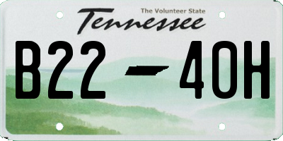 TN license plate B2240H