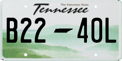 TN license plate B2240L