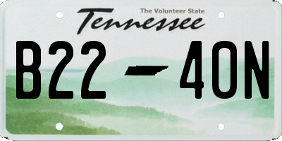 TN license plate B2240N