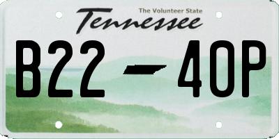 TN license plate B2240P