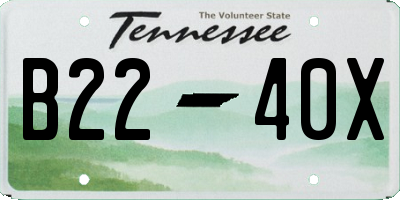 TN license plate B2240X