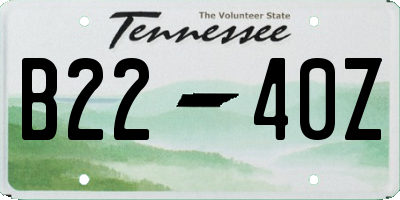 TN license plate B2240Z