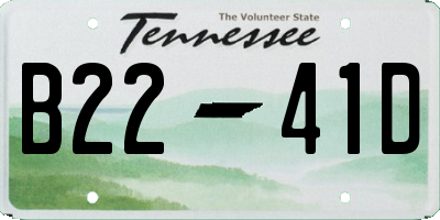 TN license plate B2241D