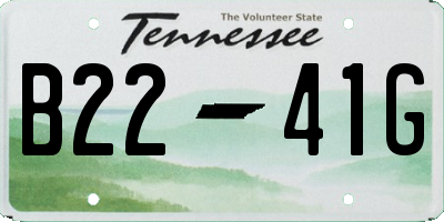 TN license plate B2241G