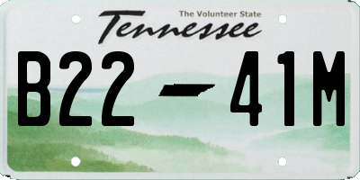 TN license plate B2241M