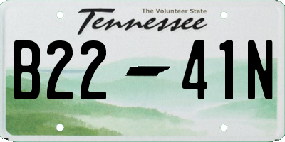 TN license plate B2241N