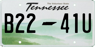 TN license plate B2241U