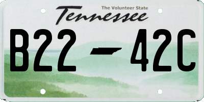 TN license plate B2242C