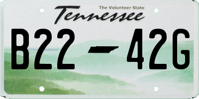 TN license plate B2242G