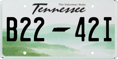 TN license plate B2242I