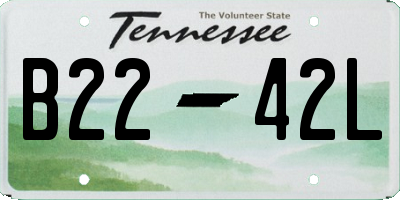 TN license plate B2242L