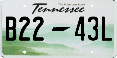 TN license plate B2243L