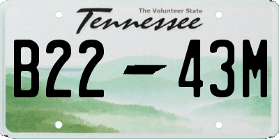 TN license plate B2243M
