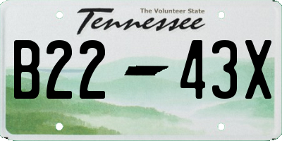 TN license plate B2243X