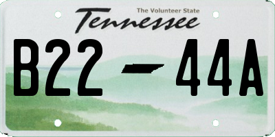 TN license plate B2244A