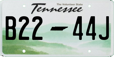 TN license plate B2244J