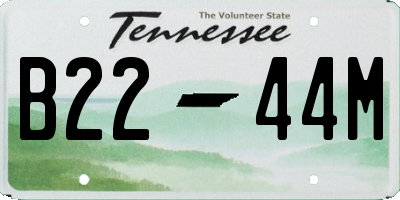 TN license plate B2244M