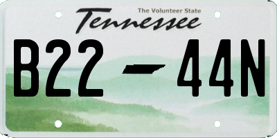 TN license plate B2244N