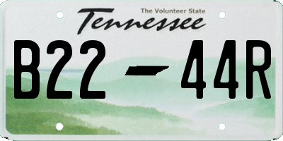 TN license plate B2244R