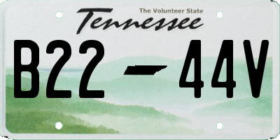 TN license plate B2244V