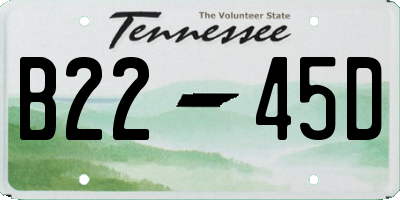 TN license plate B2245D