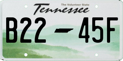 TN license plate B2245F