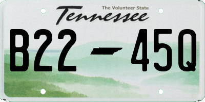 TN license plate B2245Q