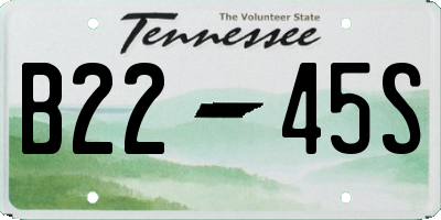TN license plate B2245S