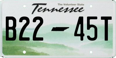TN license plate B2245T