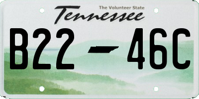TN license plate B2246C