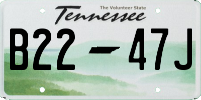 TN license plate B2247J