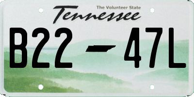 TN license plate B2247L