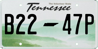 TN license plate B2247P
