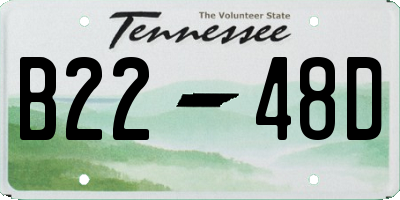 TN license plate B2248D