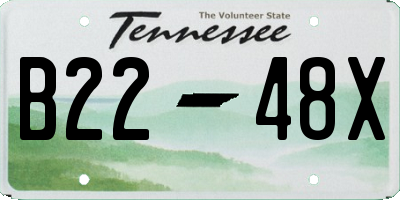 TN license plate B2248X
