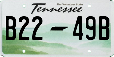 TN license plate B2249B