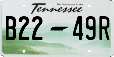 TN license plate B2249R