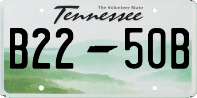 TN license plate B2250B