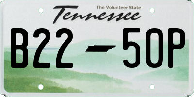 TN license plate B2250P