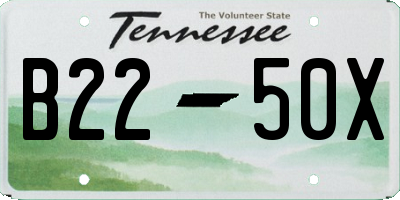 TN license plate B2250X