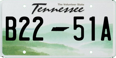 TN license plate B2251A