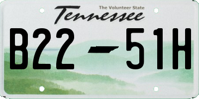 TN license plate B2251H