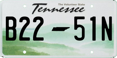 TN license plate B2251N