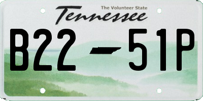 TN license plate B2251P