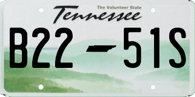 TN license plate B2251S
