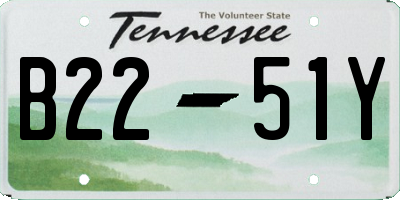 TN license plate B2251Y